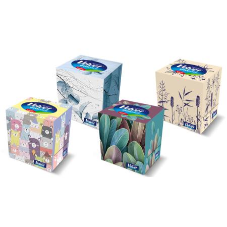 Kapesníčky papírové Velvet Cube - třívrstvé / 60 ks