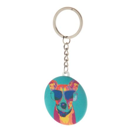 KeyBadge RPET Mini RPET placka přívěšek na klíče