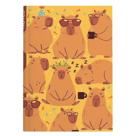 Kniha záznamní A5 - linka / 100 l / kapybary