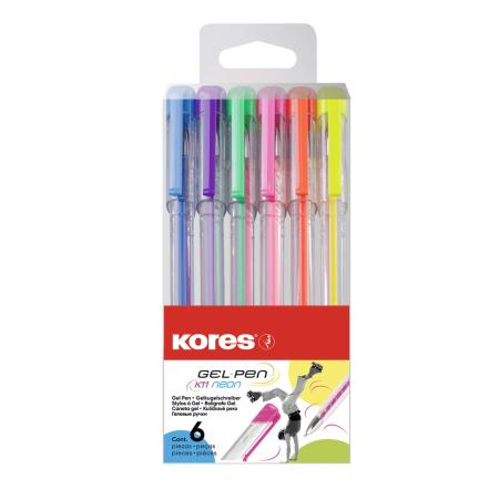 Kuličkové pero Kores K11-Pen NEON - sada 6 ks