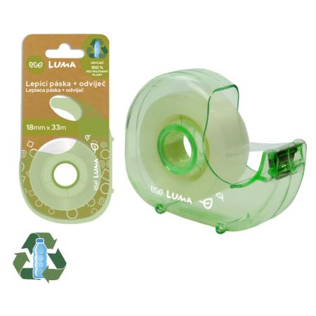 Lepicí páska s odvíječem ECO LUMA - 18 mm x 33 m