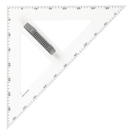 Magnetický trojúhelník na tabuli WISSNER - 45° 60cm / bílá