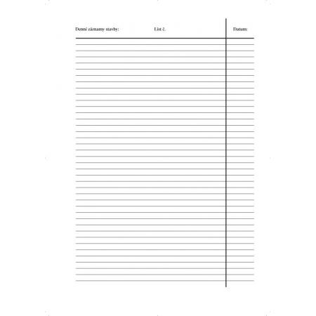 Stavební a montážní deník MSK - A4 / 3 x 20 listů / NCR / 401
