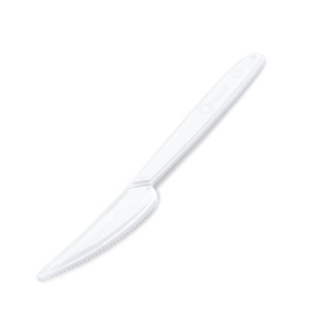 Nůž plastový 18,5 cm - bílá / 50 ks
