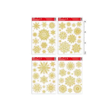 Okenní fólie Glitr - mix zlaté vločky / 20 x 30 cm