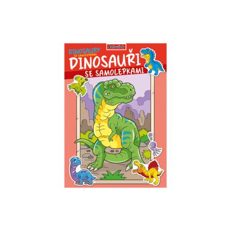 Omalovánka A4 se samolepkami - Dinosauři