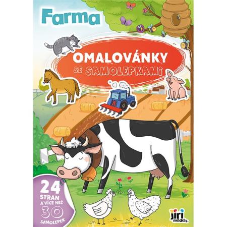 Omalovánky se samolepkami A4 - Farma