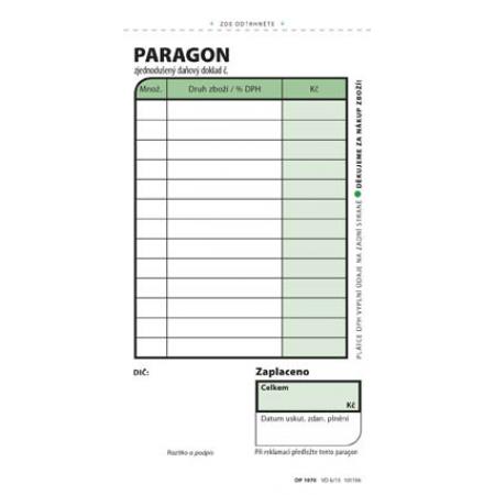 Paragon Optys  -  blok 75 mm x 150 mm / nečíslovaný 100 listů / 1070