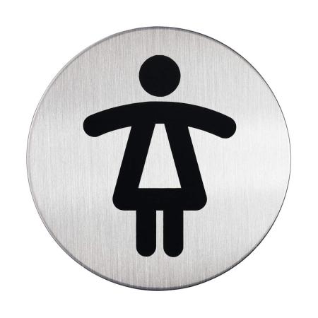 Piktrogram nerez Durable - WC dámy / Ø 83 mm