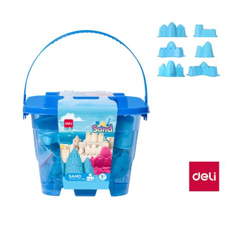 Písek kinetický DELI 500 g - modrá