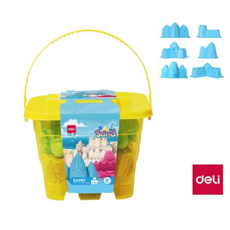 Písek kinetický DELI 500 g - žlutá