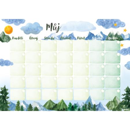 Plánovač měsíční A4 - Hory