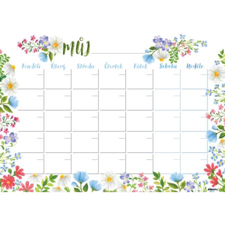Plánovač měsíční A4 - Luční
