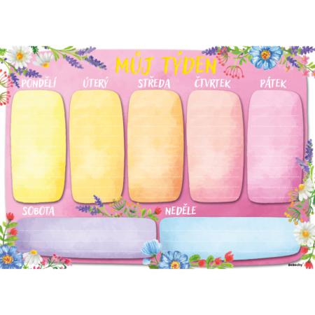 Plánovač týdenní A4 - Barevný