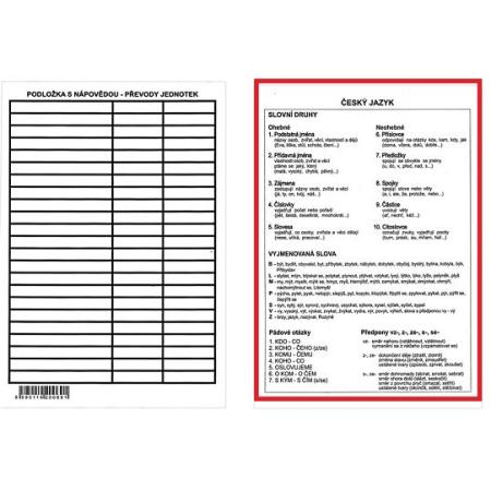 Podložka s nápovědou český jazyk A5 lamino