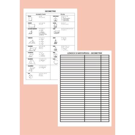 Podložka s nápovědou geometrie A4 lamino