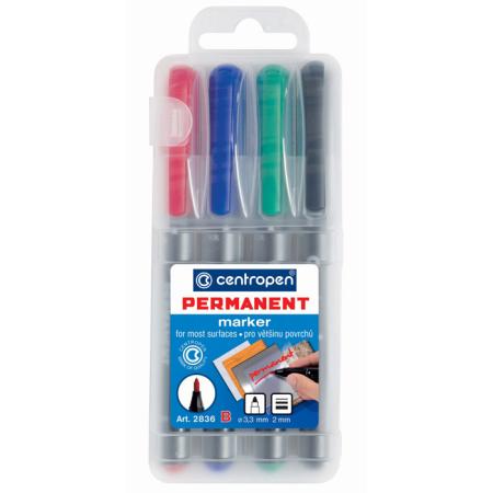 Popisovač Permanent2836 B Centropen -  sada 4 ks