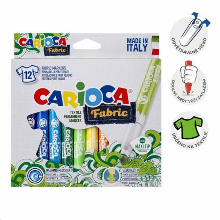 Popisovače Carioca na textil - 10 ks