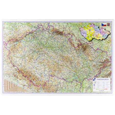 Pracovní podložky dekorované  -  jednostranná / mapa Česká republika