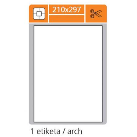 Print etikety A4 pro  laserový a inkoustový tisk  - 210 x 297 mm (1 etiketa / arch)