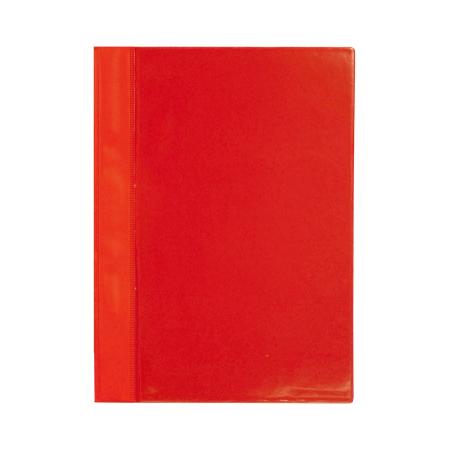 Rychlovazač A4 plastový s kapsou  -  červená