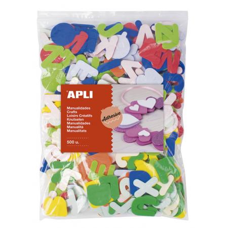 Doplňky APLI - samolepicí abeceda / Jumbo / mix barev / 500 ks