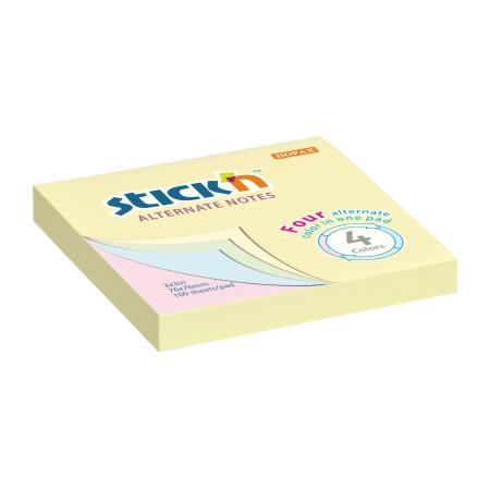 Samolepicí bločky Stick´n by Hopax Alternate - 76 x 76 mm / pastelové barvy