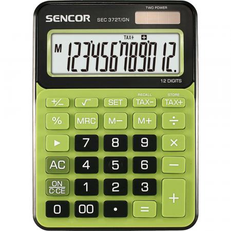 Kalkulačka Sencor SEC 372T -  displej 12 míst / zelená