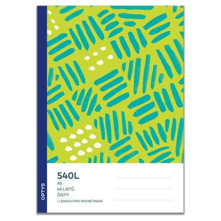 Sešit školní 540 bezdřevý s integrovaným lenochodem razítko 40 listů