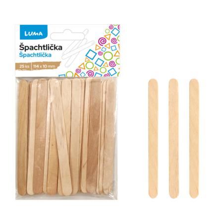 Špachtlička malá 114 x 10 mm - přírodní / 25 ks