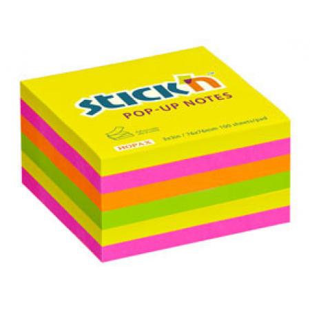 Stick´n by Hopax HOPAX 6 x 100l / 76 x 76 mm / neon