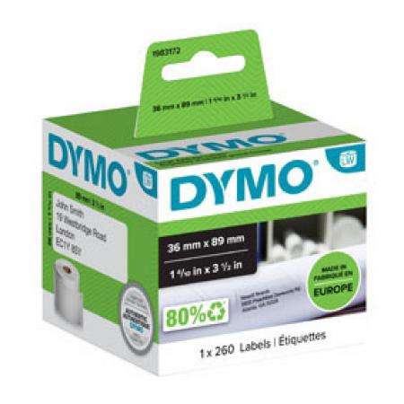 Štítky pro DYMO LabelWritter  - 89 x 36 mm / adresové papírové / 1 x 260 ks