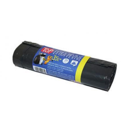Pytel do košů s páskou černé - 35L / 15ks / 30 my