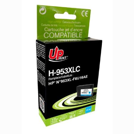 UPrint kompatibilní ink F6U16AE, s F6U16AE, HP 953XL, cyan, 1800str., 25ml, H-953XLC, high capacity, pro HP OfficeJet Pro 8218,871