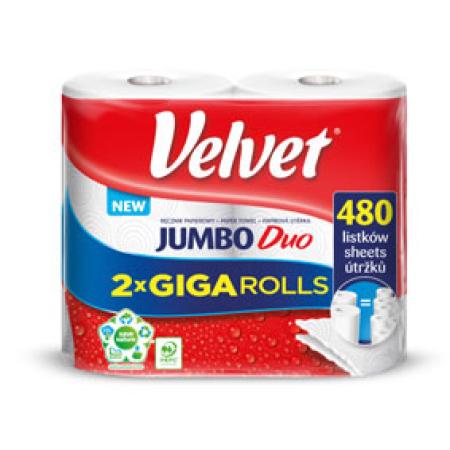 Utěrky papírové v roli Velvet - Jumbo Duo / 2 ks