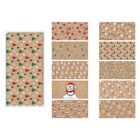 Vánoční obálka DL - mix KRAFT