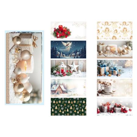 Vánoční obálka DL - vánoční mix / 100ks