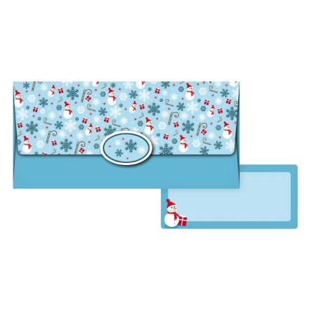 Vánoční obálka na peníze - modrá