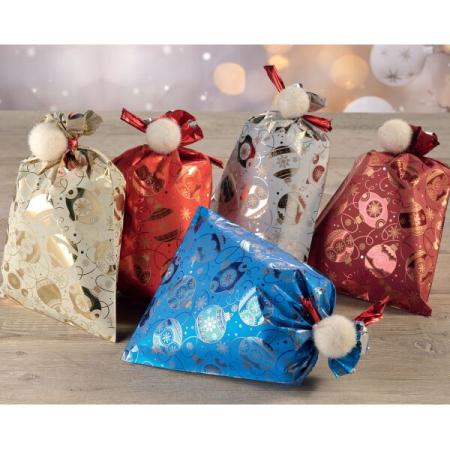 Vánoční sáčky celofánové - 16 x 25 cm / mix motivů