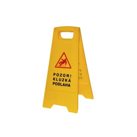 Výstražná cedule -  60 x 30 cm / POZOR KLUZKÁ PODLAHA