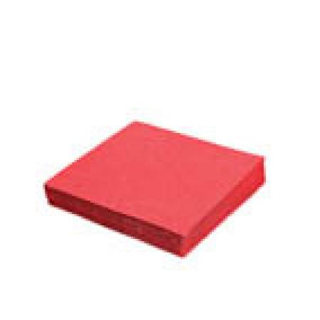 Ubrousky papírové barevné třívrstvé  -  33 cm x 33 cm / červené / 20 ks