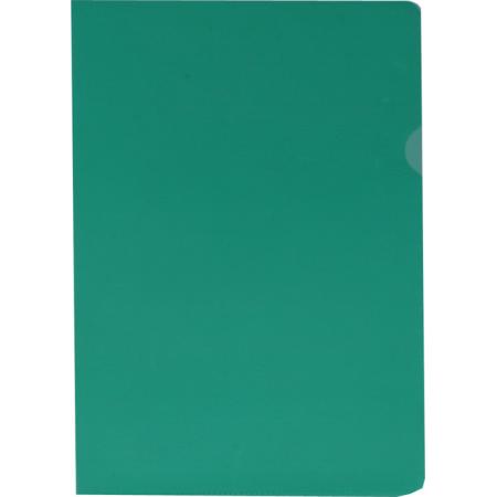 Zakládací obal A4 barevný  -  tvar L / zelená / 100 ks